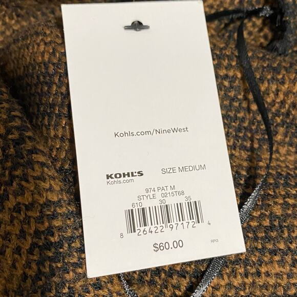 NWT Nine West M knit open front duster jacket long cardigan sweater animal print - Picture 10 of 15